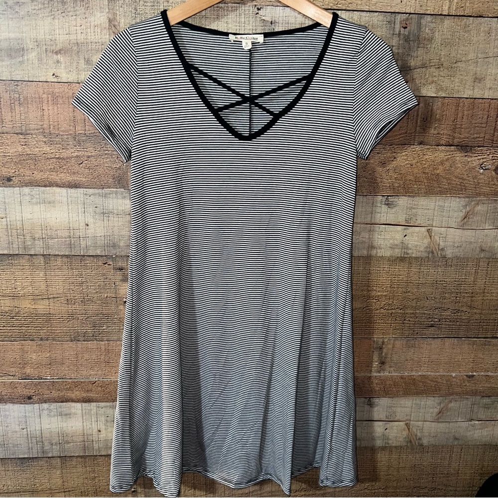 Rolla Coster Striped Tee Dress Womans Small